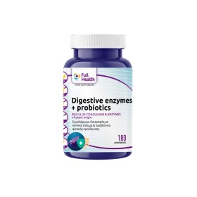 Full Health Digestive Enzymes Plus Probiotics Συμπλήρωμα Διατροφής με Πεπτικά Ένζυμα & Προβιοτικά 180 Φυτικές Κάψουλες Full Health Digestive Enzymes Plus Probiotics Συμπλήρωμα Διατροφής με Πεπτικά Ένζυμα & Προβιοτικά 180 Φυτικές Κάψουλες