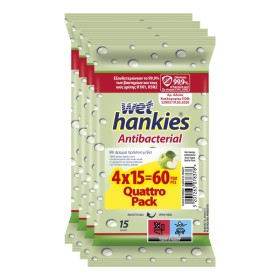 Wet Hankies Promo Antibacterial Wipes Green Apple Υγρά Αντιβακτηριδιακά Μαντήλια Χεριών 4x15 Τεμάχια Wet Hankies Promo Antibacterial Wipes Green Apple Υγρά Αντιβακτηριδιακά Μαντήλια Χεριών 4x15 Τεμάχια