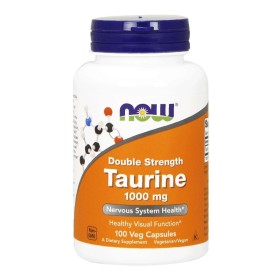NOW Taurine Double Strength 1000mg για τη Φυσιολογική Λειτουργία του Εγκεφάλου 100 Φυτικές Κάψουλες