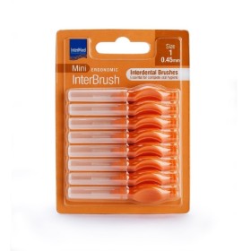 INTERMED Mini Ergonomic Interbrush Size 1 Μεσοδόντια Βουρτσάκια 0.45mm Χρώμα Πορτοκαλί 8 Τεμάχια