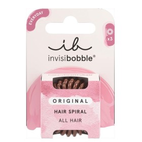INVISIBOBBLE Pretzel Brown Original Hair Spiral Λαστιχάκια Μαλλιών για Απόλυτο Κράτημα 3 Τεμάχια