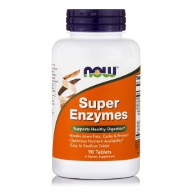 NOW Super Enzymes Combination of Digestive Enzymes 90 Tablets