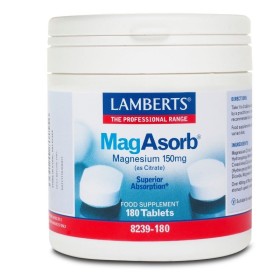 LAMBERTS Mag  Asorb Συμπλήρωμα με Μαγνήσιο Υψηλής Απορρόφησης 180 Ταμπλέτες