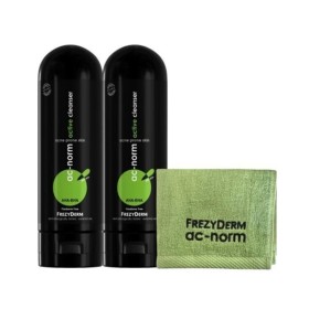 FREZYDERM Promo Ac-Norm Active Cleanser Καθαριστικό Προσώπου Κατάλληλο για Λιπαρά Δέρματα 2x200ml & Δώρο Αντιβακτηριακή Πετσέτα