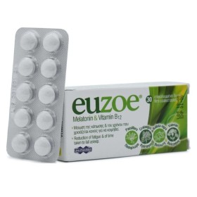 UNIPHARMA Euzoe Melatonin & Vitamin B12 30 Δισκία