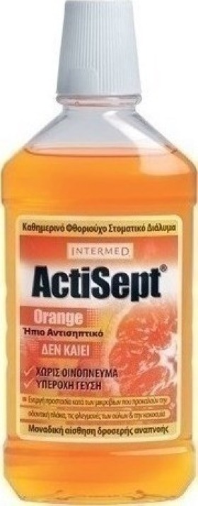 INTERMED Actisept Στοματικό Διάλυμα με Γεύση Πορτοκάλι 500ml