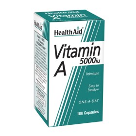 Health Aid Vitamin A 5000iu για την Όραση & τις Κυτταρικές Μεμβράνες 100 Κάψουλες Health Aid Vitamin A 5000iu για την Όραση & τις Κυτταρικές Μεμβράνες 100 Κάψουλες