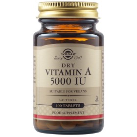 Solgar Dry Vitamin A 5000 Iu 100 Ταμπλέτες Solgar Dry Vitamin A 5000 Iu 100 Ταμπλέτες