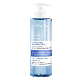 VICHY Dercos Mineral Soft & Fortifying Shampoo Gentle Shampoo for Daily Use for All Hair Types 400ml