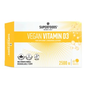 Superfoods Vitamin D3 Vegan 2500 IU Συμπλήρωμα Διατροφής με Βιταμίνη D3 Φυτικής Προέλευσης 60 Ταμπλέτες Superfoods Vitamin D3 Vegan 2500 IU Συμπλήρωμα Διατροφής με Βιταμίνη D3 Φυτικής Προέλευσης 60 Ταμπλέτες