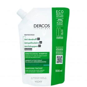 VICHY Dercos Anti-Dandruff DS Σαμπουάν Kατά της Πιτυρίδας για Κανονικά & Λιπαρά Μαλλιά Eco-Refill 500ml