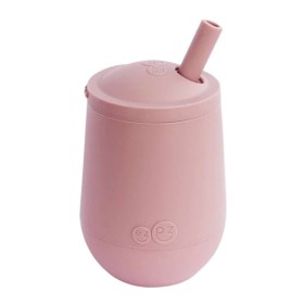 EZPZ Mini Cup Εκπαιδευτικό Ποτήρι με Καλαμάκι Χρώμα Ροζ 118ml