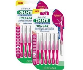 Gum Promo Trav-Ler Μεσοδόντια Βουρτσάκια 1.4mm Φούξια 2x6 Τεμάχια [1+1 Δώρο]