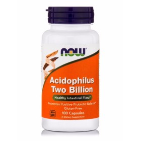 NOW Acidophilus Two Billion Συμπλήρωμα για τη Σωστή Λειτουργία του Εντέρου 100 Κάψουλες