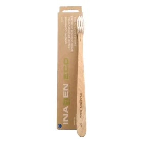 Inaden Eco Wooden Toothbrush Soft Μαλακή Ξύλινη Οδοντόβουρτσα με Ίνες Βιολογικής Προέλευσης 1 Τεμάχιο