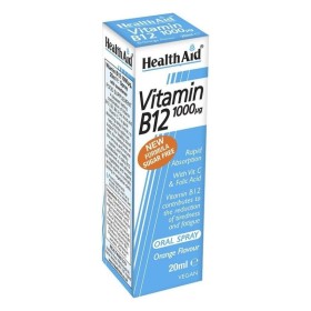 HEALTH AID Vitamin B12 1000μg Oral Spray Βιταμίνη Β12 σε Μορφή Σπρέι Γρήγορης Απορρόφησης Γεύση Πορτοκάλι 20ml
