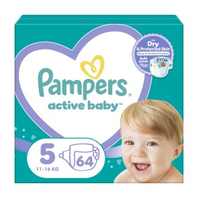 Pampers Active Baby Μέγεθος 5 (11-16kg) Βρεφικές Πάνες 64 Τεμάχια