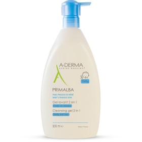 A-DERMA Primalba Gel Καθαρισμού 2 σε 1 για το Ευαίσθητο Βρεφικό Δέρμα 500ml