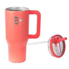 Boobam Τhe S Cup Aνοξείδωτο Μπουκάλι Θερμός Κοραλί 1200ml