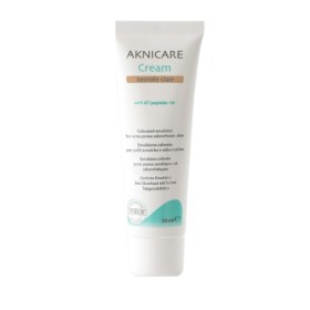 SYNCHROLINE Αknicare Cream Moisturizing Day Face Cream with Color & Hyaluronic Acid for Sensitive Skin against Acne 50ml