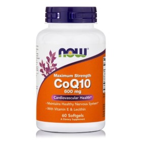 NOW CoQ10 600mg Συμπλήρωμα με Αντιοξειδωτική Δράση για την Υποστήριξη της Καρδιαγγειακής Λειτουργίας 60 Μαλακές Κάψουλες