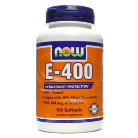 NOW E-400 IU & Seleniu 100mcg Συμπλήρωμα με Βιταμίνη Ε για το Καρδιαγγειακό Σύστημα 100 Μαλακές