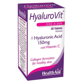 Health Aid Hyalurovit 150mg με Υαλουρονικό Οξύ για Ενίσχυση της Δερματικής Ελαστικότητας 30 Ταμπλέτες Health Aid Hyalurovit 150mg με Υαλουρονικό Οξύ για Ενίσχυση της Δερματικής Ελαστικότητας 30 Ταμπλέτες