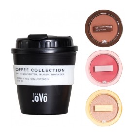 JOVO Coffee Total Face Cup Blush & Highlighter & Bronzer 3 Pieces