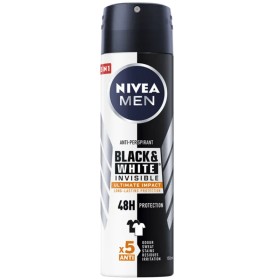 NIVEA Men Black & White Invisible Ultimate Impact Ανδρικό Αποσμητικό Spray 150ml