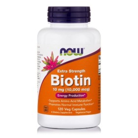 NOW Biotin 10mg Συμπλήρωμα για τον Μεταβολισμό 120 Φυτικές Κάψουλες