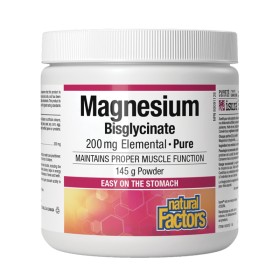 Natural Factors Magnesium Bisglycinate 200mg Powder Μαγνήσιο σε Σκόνη 145g
