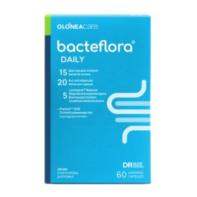 Olonea Bacteflora Daily για την Καθημερινή Ομαλή Λειτουργία του Γαστρεντερικού Συστήματος με Προβιοτικά Πρεβιοτικά & Μεταβιοτικά 60 Κάψουλες Olonea Bacteflora Daily για την Καθημερινή Ομαλή Λειτουργία του Γαστρεντερικού Συστήματος με Προβιοτικά Πρεβιοτικά & Μεταβιοτικά 60 Κάψουλες