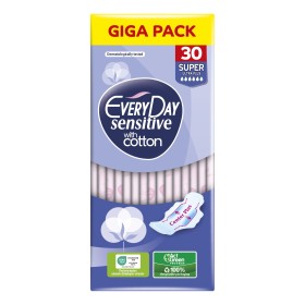 Everyday Σερβιέτες Sensitive With Cotton Super Ultra Plus Giga Pack 30 Τεμάχια Everyday Σερβιέτες Sensitive With Cotton Super Ultra Plus Giga Pack 30 Τεμάχια
