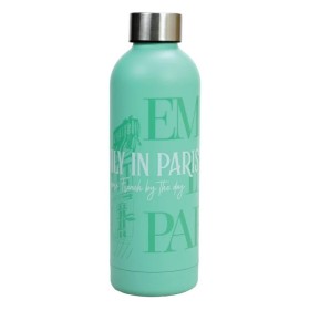 Gim Stainless Steel Ανοξείδωτο Παιδικό Παγούρι Θερμός Emily In Paris Τιρκουάζ 530ml