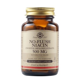 Solgar No-Flush Niacin 500MG για το Κυκλοφορικό Σύστημα 50 Φυτικές Κάψουλες