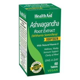 HEALTH AID Ashwagandha Root Extract Nutritional Supplement for Strengthening the Nervous & Immune System 60 Herbal Tablets