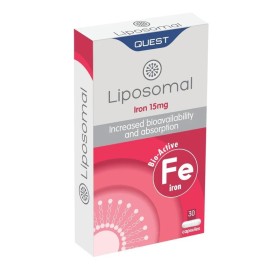 Quest Liposomal Iron Λιποσωμικό Σίδηρο 15mg 30 Κάψουλες