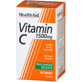 Health Aid Vitamin C 1500mg Prolonged Release Συμπλήρωμα με Βιταμίνη C Βραδείας Αποδέσμευσης 30 Ταμπλέτες Health Aid Vitamin C 1500mg Prolonged Release Συμπλήρωμα με Βιταμίνη C Βραδείας Αποδέσμευσης 30 Ταμπλέτες