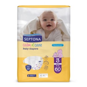Septona Calm N Care Midi No 3 (4-9kg) Πάνες 60 Tεμάχια