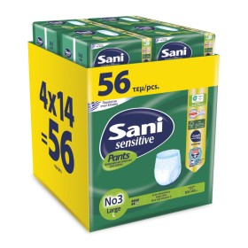 Sani Promo Sensitive Pants Ελαστικό Εσώρουχο Ακράτειας No.3 Large (14 X 4) 56 Τεμάχια