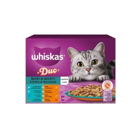 Whiskas Promo Duo Adult Πλήρης Υγρή Τροφή Γάτας Στεριά & Θάλασσα σε Ζελέ 12x85gr