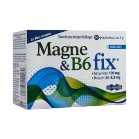 Uni-Pharma Magne & B6 Fix 100mg+8,2mg Sach 30x5g Uni-Pharma Magne & B6 Fix 100mg+8,2mg Sach 30x5g