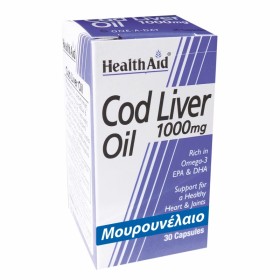 HEALTH AID Cod Liver Oil 1000mg Μουρουνέλαιο για Υγιή Καρδιά & Οστά & Αρθρώσεις 30 Κάψουλες