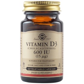 SOLGAR Vitamin D3 600 IU 60 Φυτικές Κάψουλες