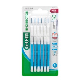 Gum 2314 Bi-Direction Cylindrical Μεσοδόντια Βουρτσάκια 0.9mm Μπλε 6 Τεμάχια Gum 2314 Bi-Direction Cylindrical Μεσοδόντια Βουρτσάκια 0.9mm Μπλε 6 Τεμάχια