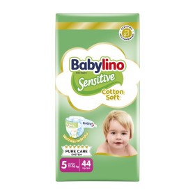 BABYLINO Value Pack Junior No.5 (11-16 kg) Absorbent & Certified Friendly Baby Diapers 44 Pieces