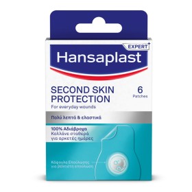 Hansaplast Second Skin Regular Αδιάβροχα Αυτοκόλλητα Επιθέματα 6 Τεμάχια
