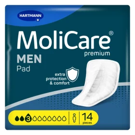 Hartmann MoliCare Premium Men Pad Ανδρικές Σερβιέτες 3 Σταγόνων 14 Τεμάχια