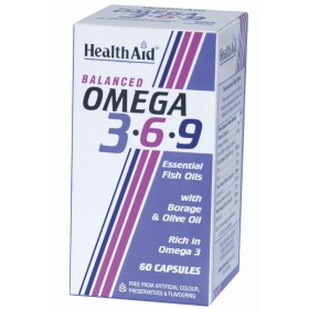 HEALTH AID Omega 3-6-9 Fish Oil Supplement for Heart & Brain Protection 60 Capsules