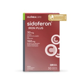 Olonea Sidoferon Iron Plus με Δισγλυκινικό Σίδηρο Μέγιστης Απορρόφησης & Βιταμίνη C Αργής Αποδέσμευσης που δεν Προκαλεί Δυσκοιλιότητα 30 Κάψουλες